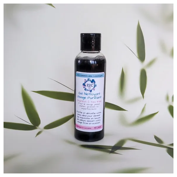 Gel Nettoyant Visage Purifiant – Charbon & HE Tea tree