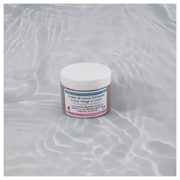 Crème de Savon Exfoliante Douce au Sel d’Epsom & Rhassoul