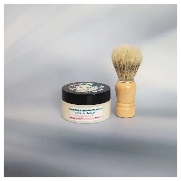 Savon de Rasage à l’Argile Blanche avec Blaireau