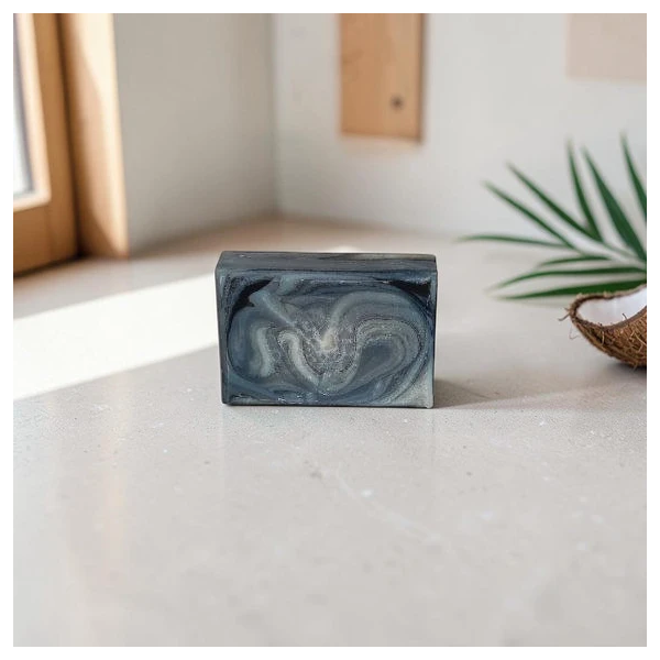 Savon Marbré Lait de Coco Charbon
