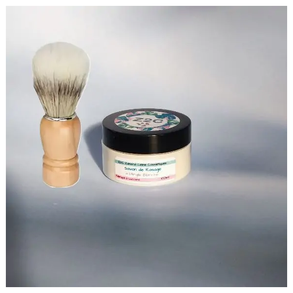 Savon de Rasage à l’Argile Blanche avec Blaireau