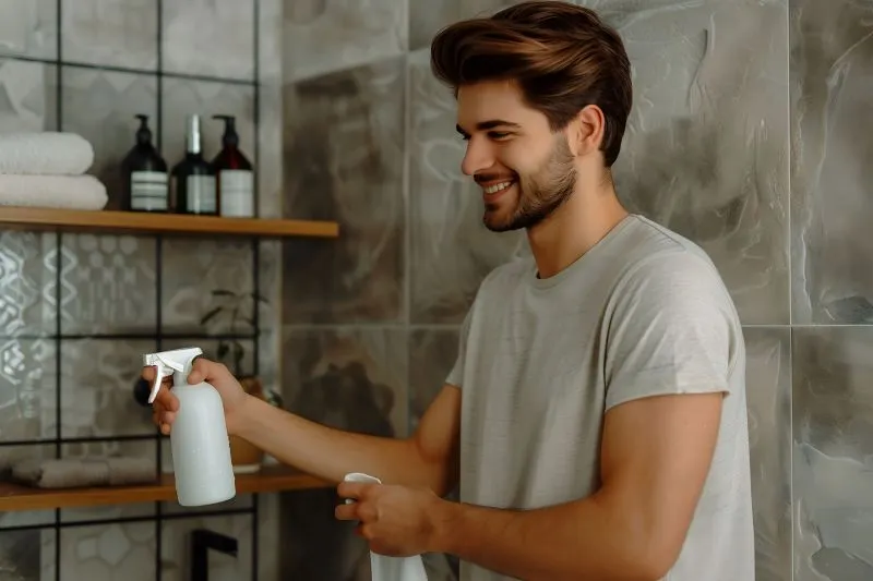 Savon Blanc Ménager dilué dans un vaporisateur réutilisé