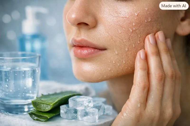 Texture riche illustrant les besoins d’une peau sèche